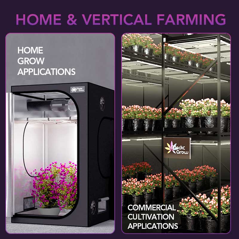Medic Grow Fold-800 Full-Spectrum LED Grow Light 800w for 4x4 Planting ETL & DLC Certified - Medicgrow