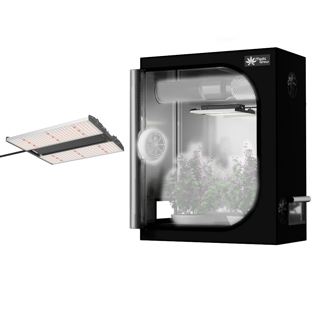 Medic Grow MiniSun-2 150W-500W Grow Light & 2'X4' (48"x24"x60") Indoor Complete Grow Tent Kit - Medicgrow