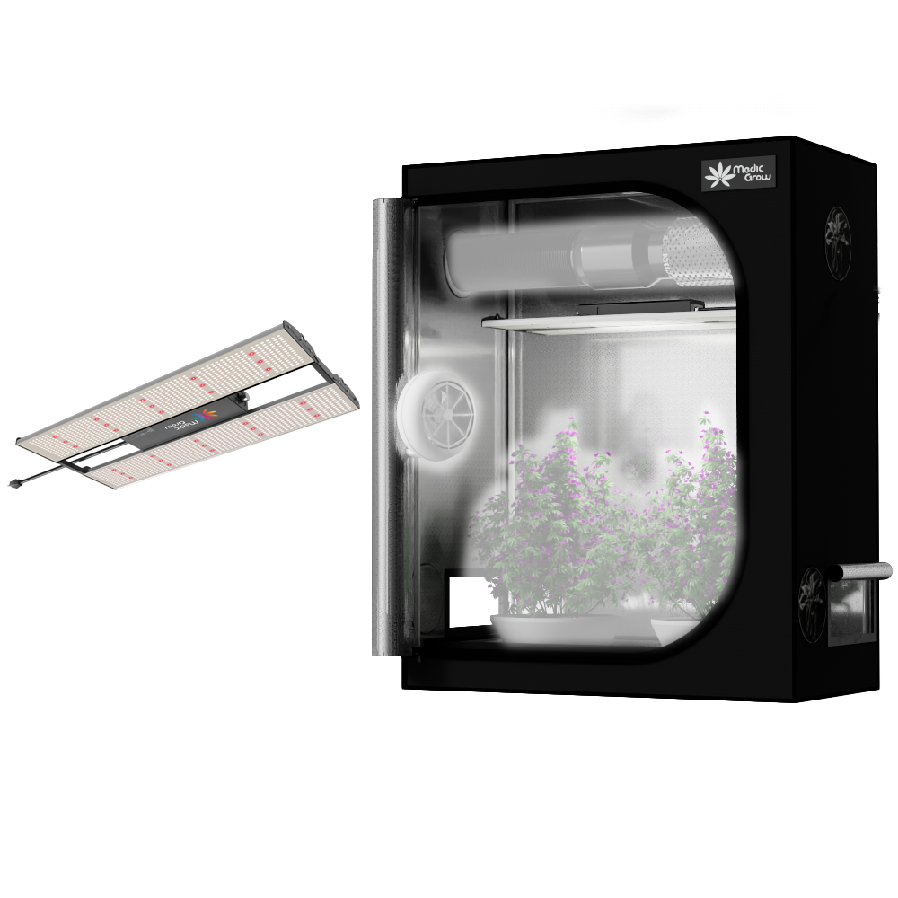 Medic Grow MiniSun-2 150W-500W Grow Light & 2'X4' (48"x24"x60") Indoor Complete Grow Tent Kit - Medicgrow