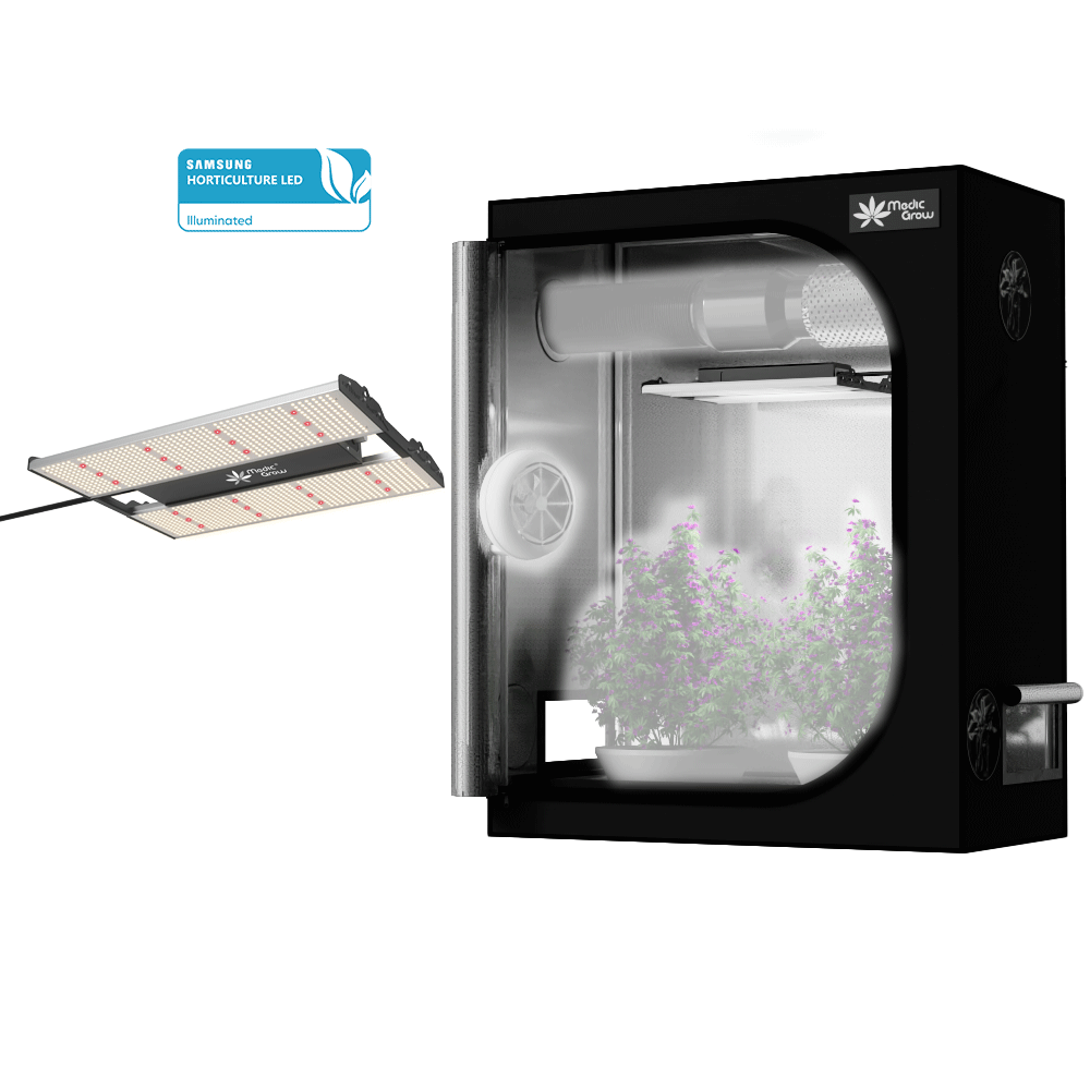Medic Grow MiniSun-2 150W-500W Grow Light & 2'X4' (48"x24"x60") Indoor Complete Grow Tent Kit - Medicgrow