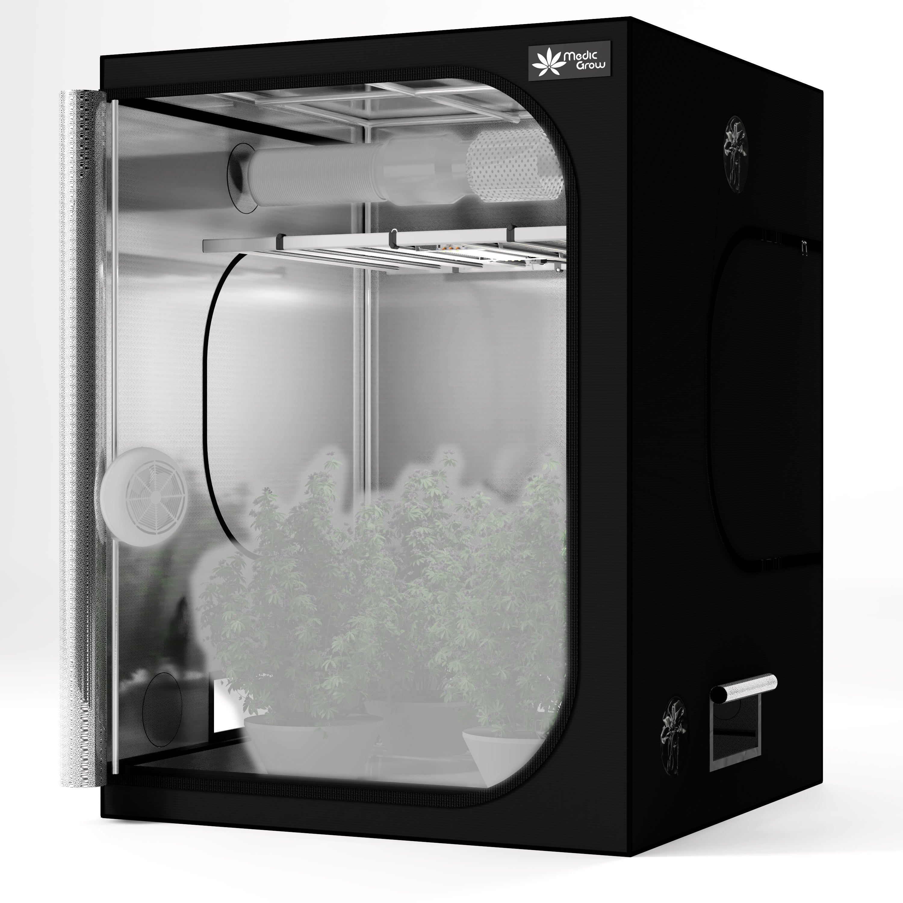 Medic Grow ZP-A 5x5 Grow Tent System 60"x60"x80" (150x150x200cm) For Indoor Plants Growing - Medicgrow