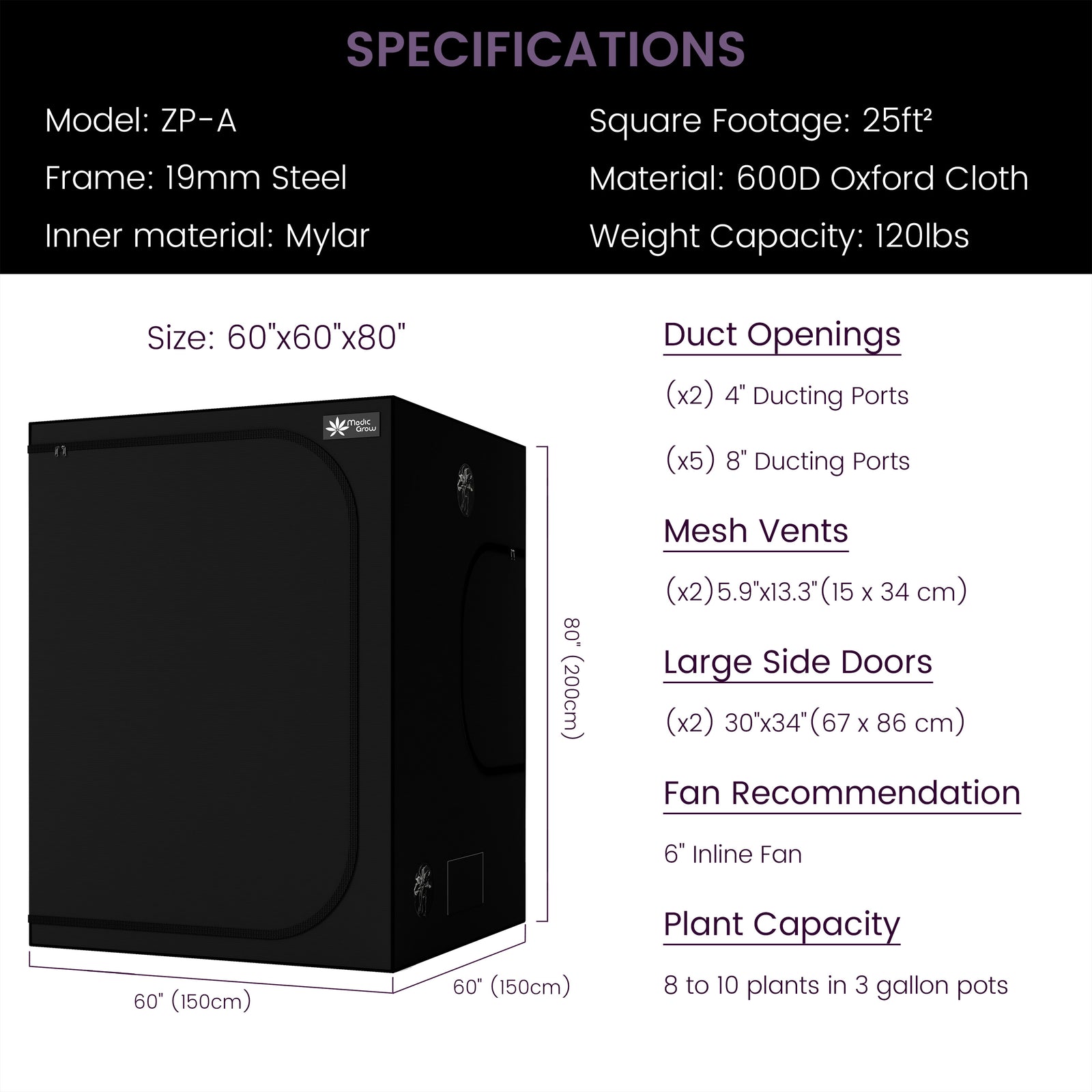 5x5 grow tent