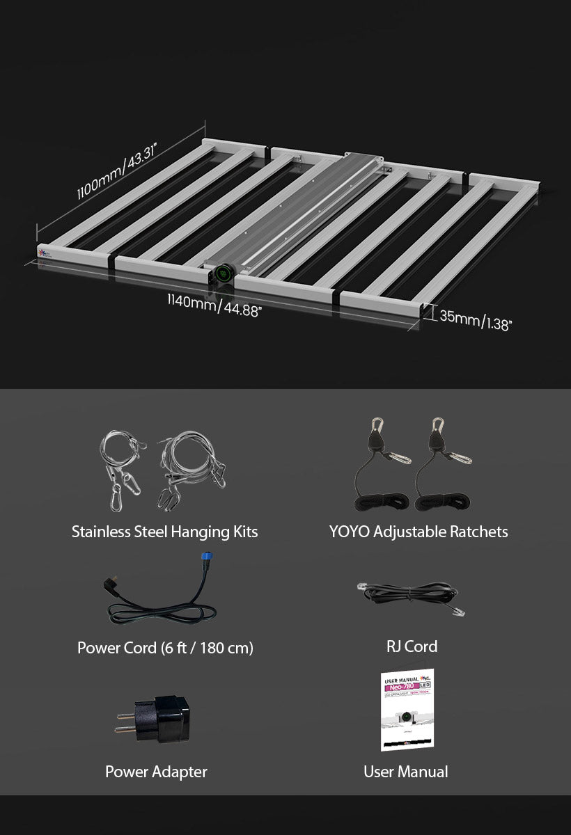 780W model is ideal for 4'x4'/5'x5' tents