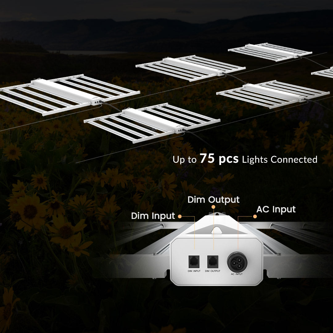 Medic Grow Smart-8 Full Spectrum Dimmable 760W LED Grow Light with Timer - High Yield Lamp for 5x5 Tent - Medicgrow