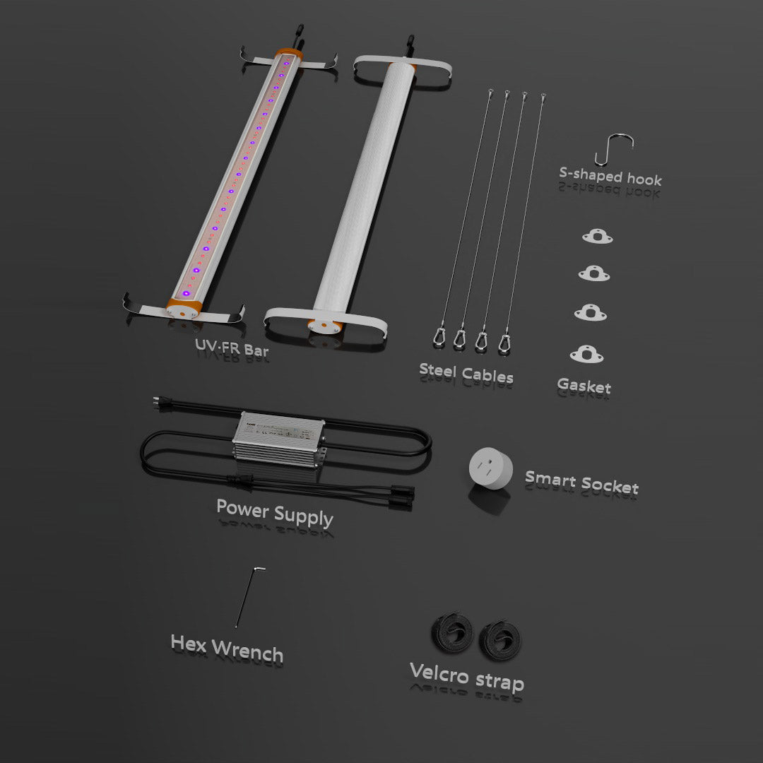 UV + FR 4 ft Supplemental LED Grow Light Bar - Medicgrow